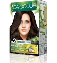 Sea Color Amonyaksız, Vegan, Doğal, Besleyici Kalıcı Saç Boyası%100 Beyaz Kapama (1 Paket 2 X 50 Ml