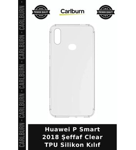 Huawei P Smart 2018 Şeffaf Clear TPU Silikon Kılıf Telefon Örtüsü Cihaz Kılıfı Akıllı Aksesuar