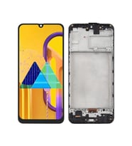 Samsung Galaxy M30S M307F ile Uyumlu Oled Ekran Dokunmatik Çıtalı (Siyah)