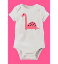 Unisex Bebek Beyaz Organik Baskılı Pamuklu Body