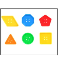 Kiddy World Geometri Düğme 10 lu - 2 kutu