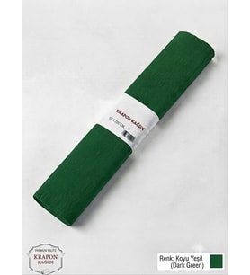 Premium Zümrüt Yeşili Krapon Süsleme Kağıdı 50x200 cm 60 gr Parti, Organizasyon ve Okul Etkinlikleri İçin (1 Adet)