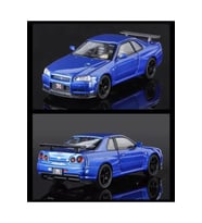 Nissan Skyline GTR R34 Fast And Furious 1:24 Mavi Diecast Metal Araba Koleksiyon Sesli Işıklı