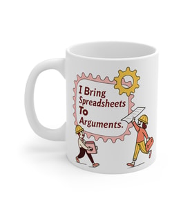 Spreadsheet Warrior Coffee Mug  - Komik Hediye Kupa  Ofis Arkadaşına Harika Hediye