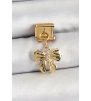 Mey İthalat® 316L Çelik Sallantılı Zirkon Taşlı Fiyonk Model Renk Nomination Charm