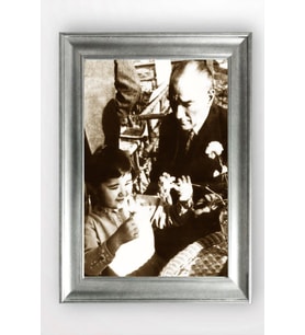 Gümüş Çerçeveli Atatürk Tablo cv1136