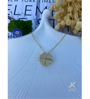 Yonca Modeli Gold 925 Ayar Gümüş Kolye