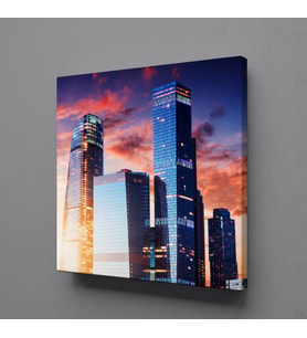 YÜKSEK BİNALAR KANVAS TABLO 100x100cm (Karışık)