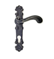 Antika Tarz Dekoratif Pirinç Okyanus Oda Kapı Kolu - 230x46 Mm, Oksit