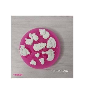YY0684 Çoklu Bebek ve Oyuncak Figürleri Silikon Kalıp