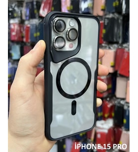İphone 15 Pro T-Max MagSafe Uyumlu Siyah Silikon Kılıf