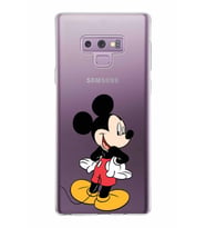 Samsung Galaxy Note 9 Kapak Mickey Mouse Tasarımlı Şeffaf Silikon Kılıf