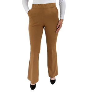 Kadın İspanyol Paça Kumaş Pantolon BGL-ST02696 (Camel)