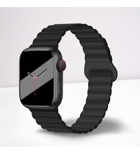 Cosmostech Akıllı Saat Watch için Uyumlu 42MM 44MM 45MM 49MM 1/2/3/4/5/6/se/7/8/ultra Magnetli Kordon ve Kayışı Siyah