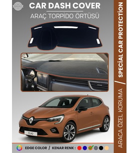 RENAULT CLİO 5 (2019-2023) Torpido Örtüsü Ön Göğüs Koruma Torpido Koruma Birebir Uyum Kaymaz