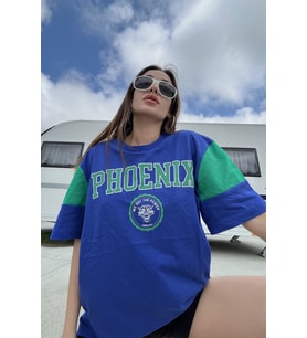 Unisex Oversize Phoneix Baskılı T-Shirt