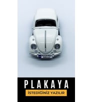 Kişiye Özel Plaka Yazılı Vosvos (Beyaz)