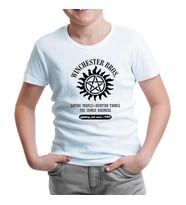 Supernatural - Winchester Bros. Beyaz Çocuk Tshirt