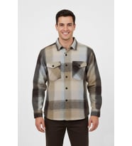Erkek ekose Silim Fit Oduncu Gömlek Çift Cepli 9971 BGL-ST04920 (Kahverengi)