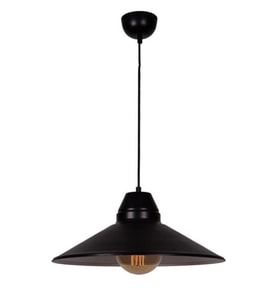 Dylight Retro Siyah Tekli Dekoratif Kafe Murfak Aydınlatma Sarkıt Avize Çap:42 cm