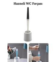 Deterjan Hazneli Otomatik Tuvalet Fırçası Sıvı Hazneli Özel Tasarım Wc Fırçası Tuvalet Fırçası - Beyaz