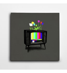 Televizyon Kare Kanvas Tablo