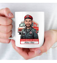 En İyi Erkek Ambulans Şöförüne hediye Karikatürlü Kupa Bardak