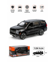 1:24 Chevrolet Chevy Tahoe Z71 2025 Siyah Diecast Metal Model Araba