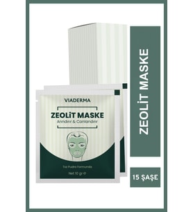 Viaderma Zeolit Maske - Arındırıcı Yüz Maskesi 15 Saşe x 10 gr - Detoks ve Yağ Emici Özellikler
