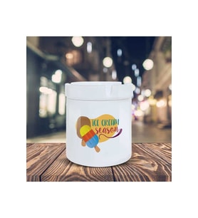 Ice Cream Season Baskılı Küllük Kül Tablası- Kl264
