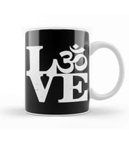 Om Love Om Symbol Kupa Bardak Porselen