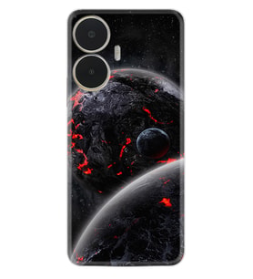 Realme C55 Kılıf Resimli Desenli Silikon Platinium Series Dark World 1867