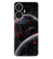 Realme C55 Kılıf Resimli Desenli Silikon Platinium Series Dark World 1867