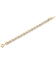 Diamond Line-Gülaylar 14 Ayar Sarı-Beyaz Altın Hallow Bileklik