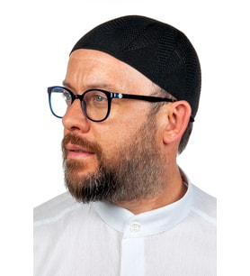 Berra Çelik Örme Dantel Namaz Takkesi Siyah 1 Adet