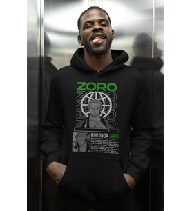 Roronoa Zoro One Piece Baskılı Unisex Oversize Anime Karakter Hoodie