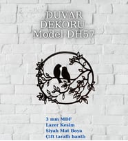 DUVAR DEKORU MODEL:DH57 salon, oturma odası, antre duvar süsü (Siyah)