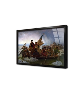 Washington Crossing The Delaware Çerçeveli Cam Tablo