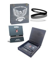 Beşiktaş Orijinal 2'li Silikon Bileklik Hediyelik Ahşap Kutulu (Siyah - Beyaz)