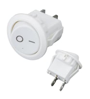 IC-133A Yuvarlak Işıksız On Off Anahtar 2 Pin Aç Kapa Düğme Buton 20 Mm