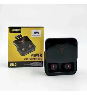 M88 Plus Şarj Göstergeli Powerbank Özellikli Bluetooth Kablosuz Kulakiçi Kulaklık Siyah