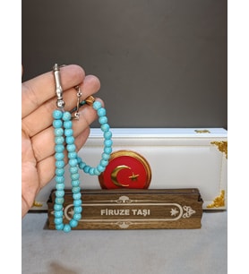 FİRUZE TAŞI DOĞALTAŞ TESBİH BİLEKLİK SET