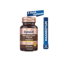 Dynavit Magnesium Citrate 200 mg & Vitamin D 60 Tablet - Magnezyum Sitrat, D Vitamini