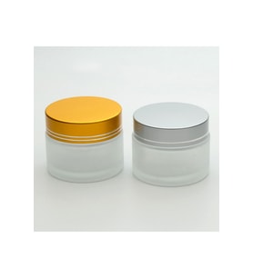 KREM KUTUSU 50 ML (10 ADET) BUZLU GRİ KAPAKLI KAVANOZ (Şeffaf)
