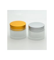 KREM KUTUSU 50 ML (10 ADET) BUZLU GRİ KAPAKLI KAVANOZ (Şeffaf)