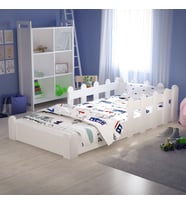 Tuliplife Montessori Karyola Beyaz 90x190 Yatak Uyumlu Oval Kesim Çocuk Yatağı-Tlp-214