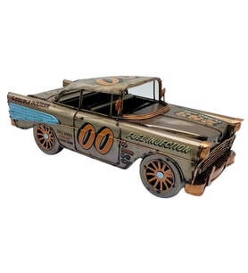 Vintage Koleksiyon Eskitme Chevrolet Belair Nostaljik Metal Araba 31 cm