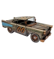Vintage Koleksiyon Eskitme Chevrolet Belair Nostaljik Metal Araba 31 cm
