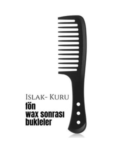 Bukleli Saç Fön Wax Sonrası Tarak Karbon Nano Absolute Professional