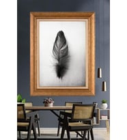 Altın Varaklı  Çerçeveli Paspartulu Tablo ndd1049 (Gold)